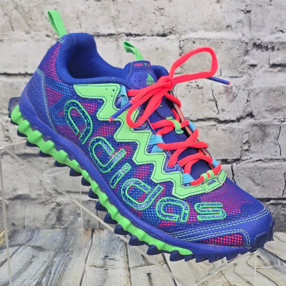 Adidas Vigor TR 3 Trail Running Shoes Womens 7.5 Blue Pink Green G66060 Colorful